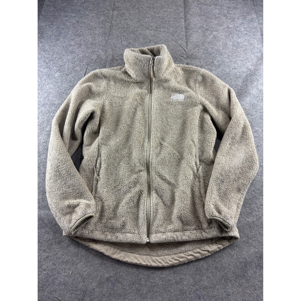 The North Face Osito Fleece Jacket Womens M Beige Full Zip Mock‎ Neck Gorpcore